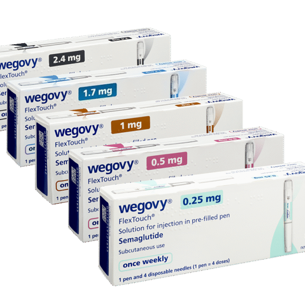 “Wegovy weekly dose chart showing gradual increase from 0.25 mg to 2.4 mg for safe weight loss treatment.”